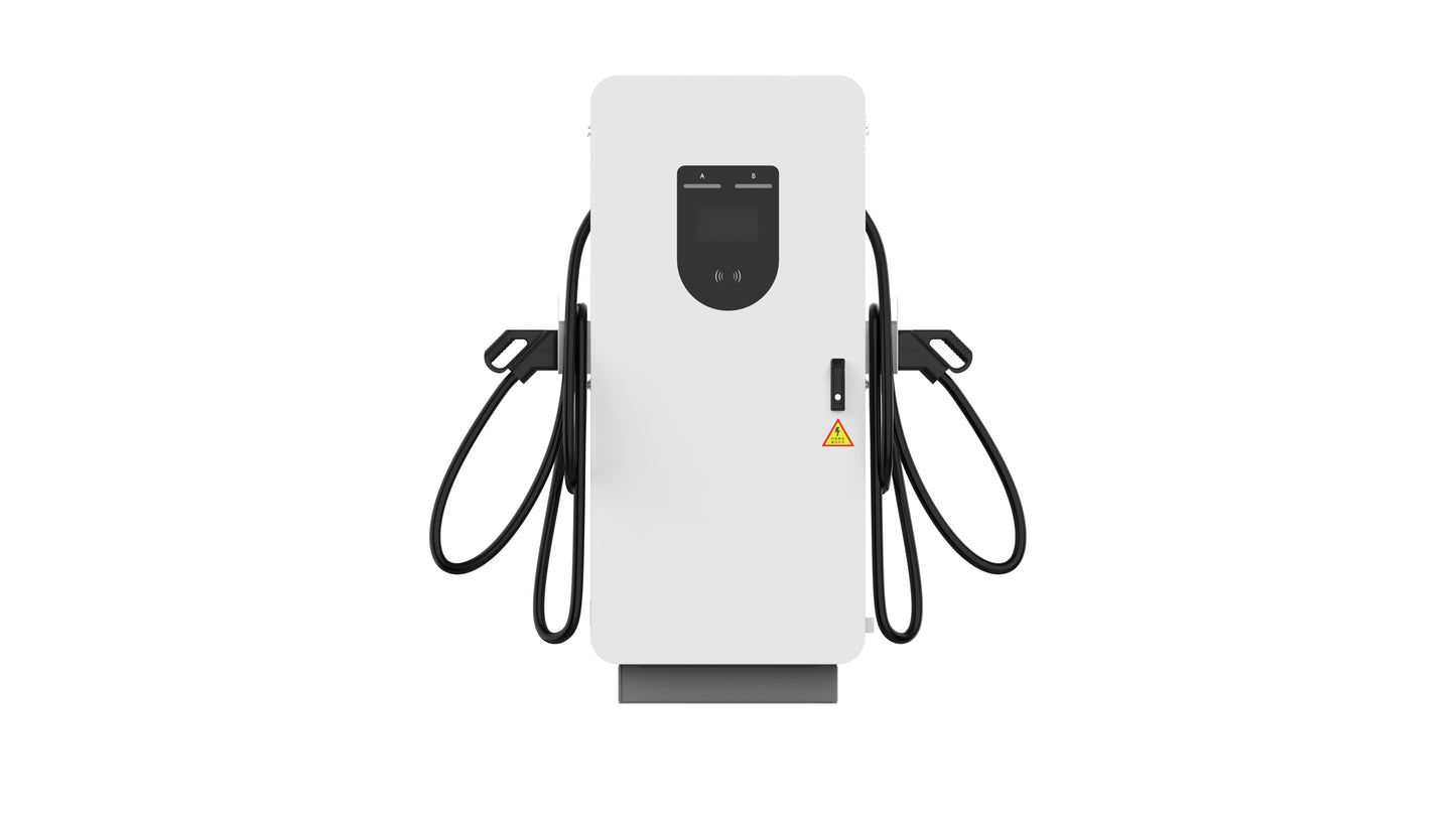 Econg Dupla AC/DC Gyors Töltő oszlop 80kw CCS1/CCS2 es elektromos autó töltő 5M kábellel