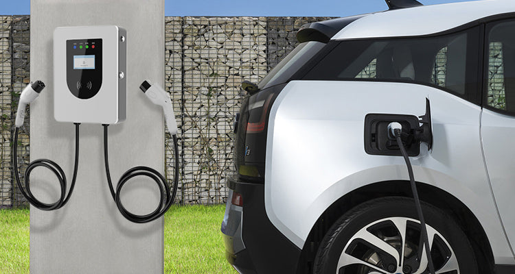 Econg Dupla AC Fali töltő 44kw Type2 es elektromos autó töltő 5M kábellel