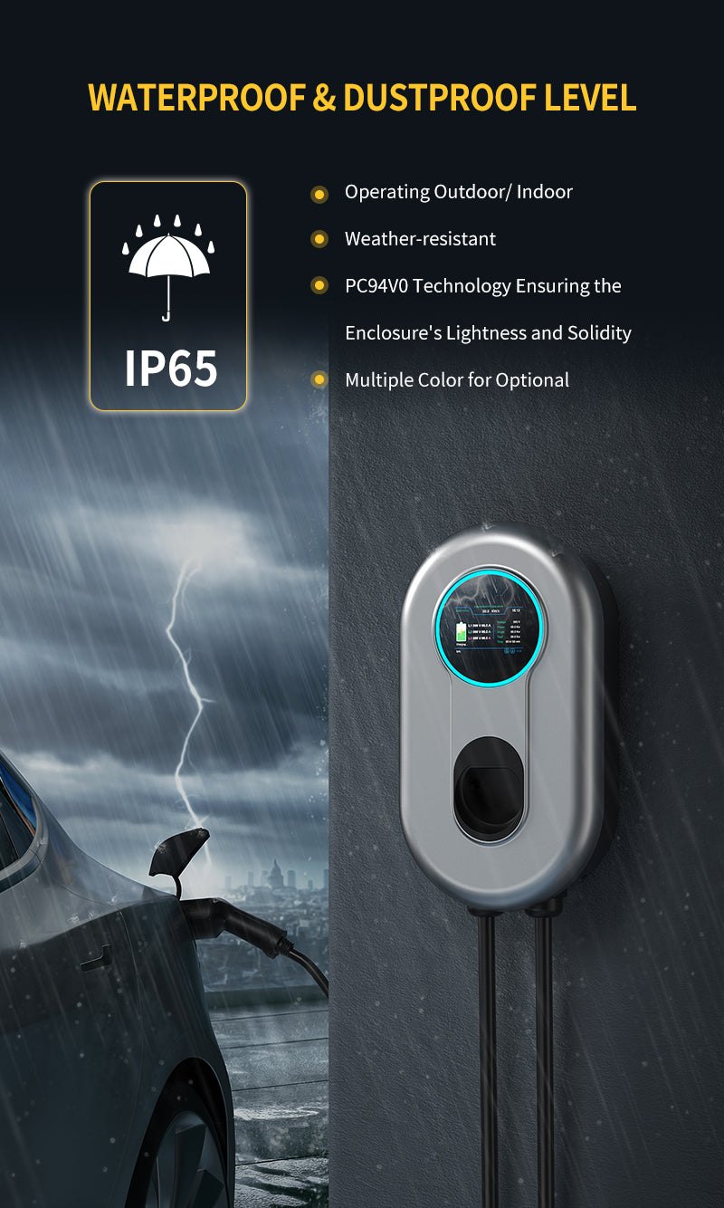 Econg Jázmin Fali töltő 7kw Type2 es elektromos autó töltő 5M kábellel