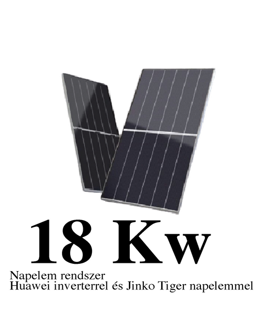 18kW Hibrid Napelem rendszer Huawei inverterrel és Jinko Tiger napelemmel