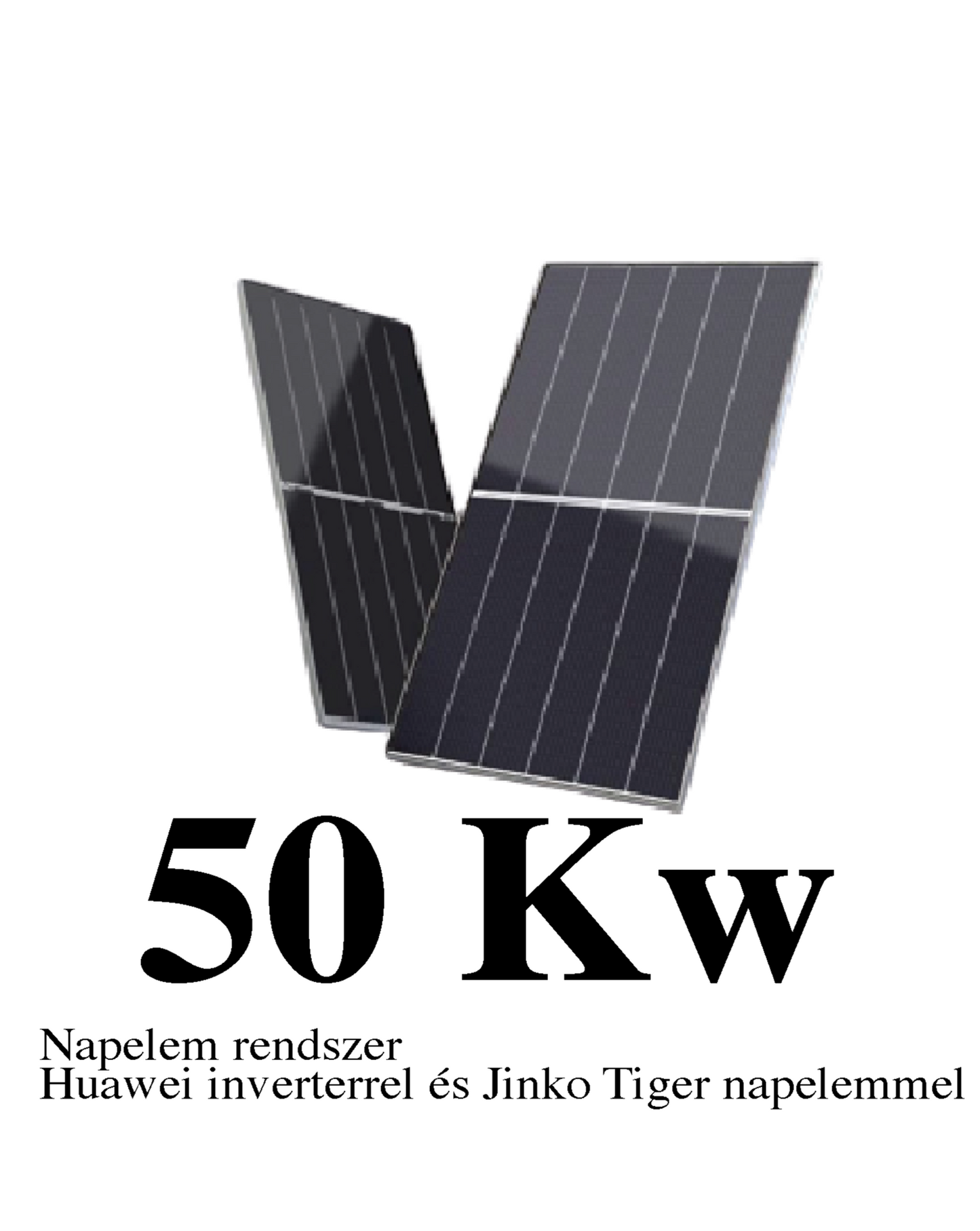 50 kW Hibrid Napelem rendszer Huawei inverterrel és Jinko Tiger napelemmel